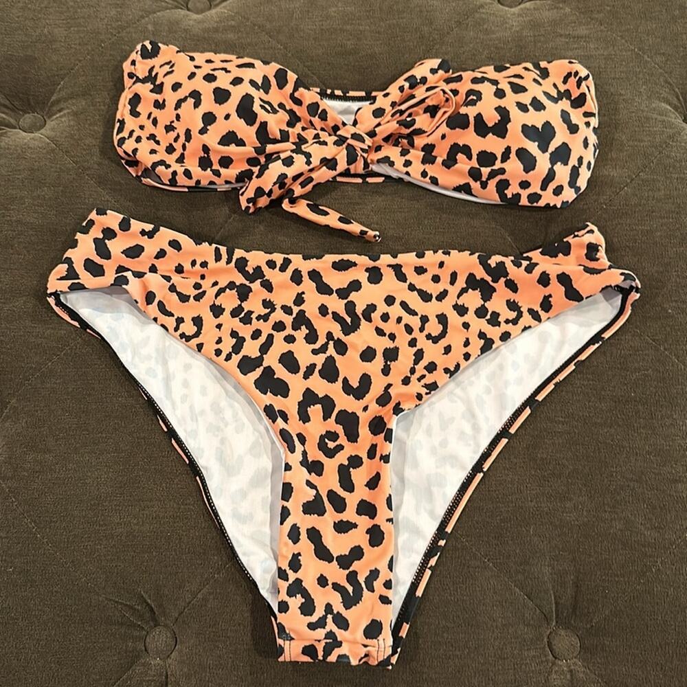 Shein leopard bikini size large NWOT